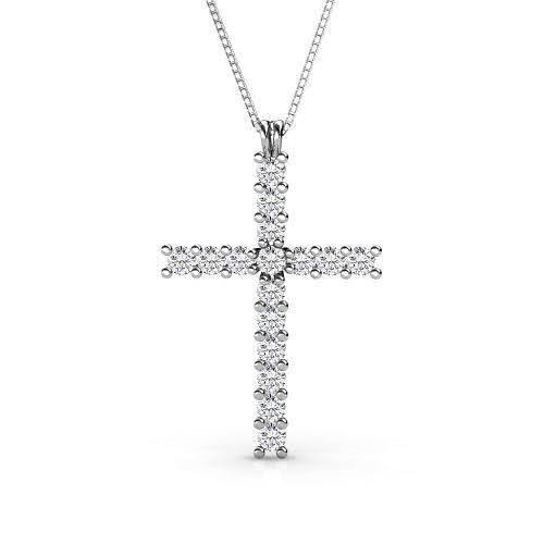 1.00 CT Round Cut Diamonds - Diamond Pendant - Primestyle.com