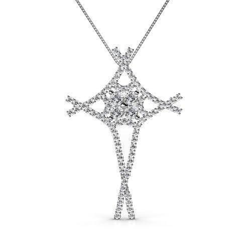 1.00 CT Round Cut Diamonds - Diamond Pendant - Primestyle.com