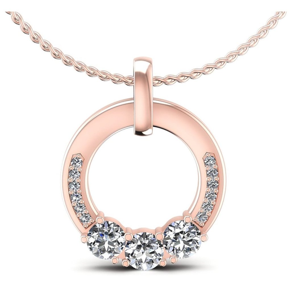 1.00 CT Round Cut Natural Diamonds - Fashion Pendants - Primestyle.com