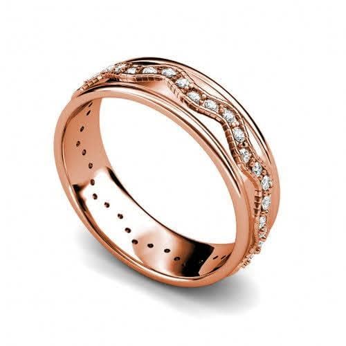 1.00 CT Round Cut Natural Diamonds - Wedding Band