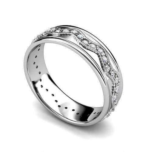 1.00 CT Round Cut Natural Diamonds - Wedding Band