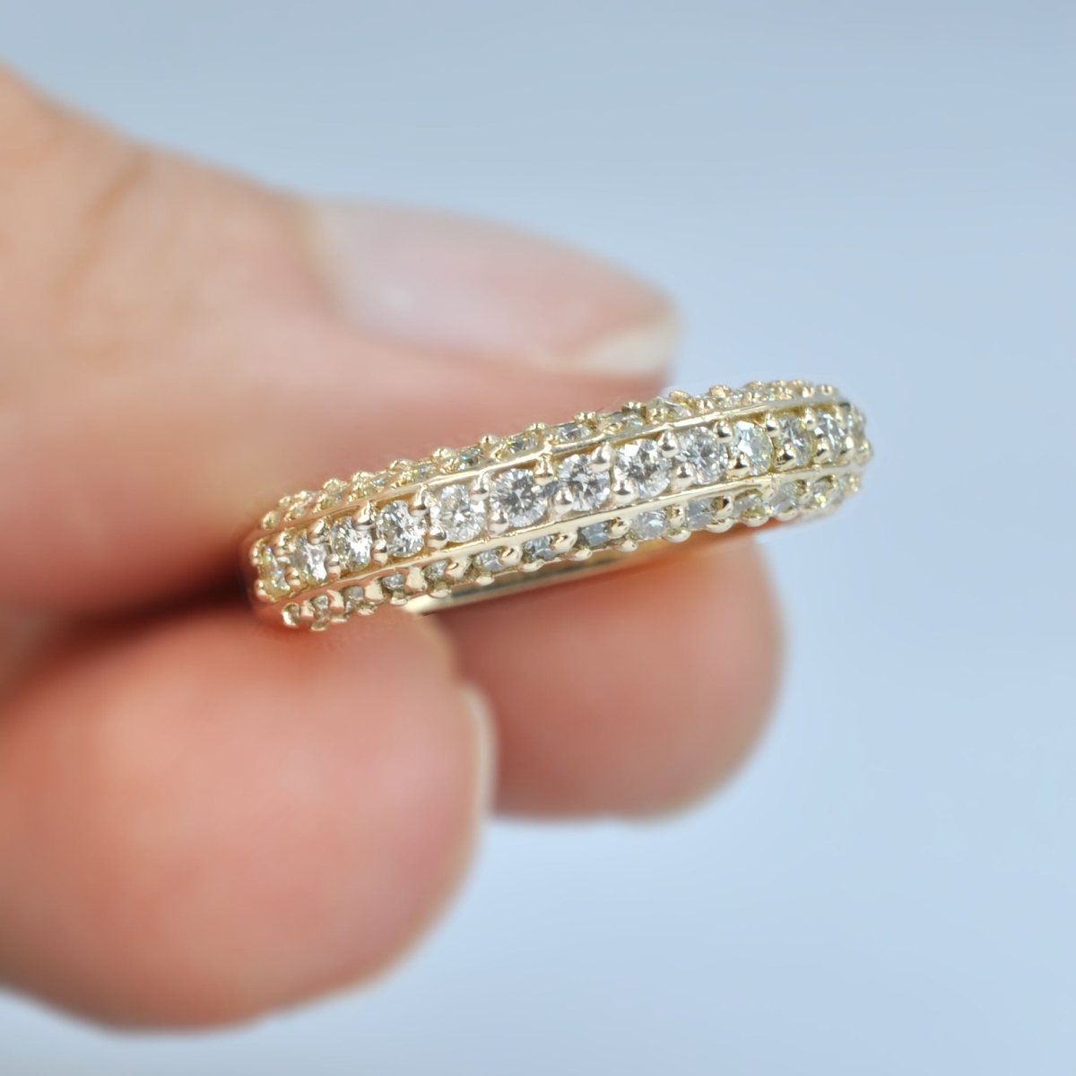 1.00 CT Round Cut Natural Diamonds - Wedding Band
