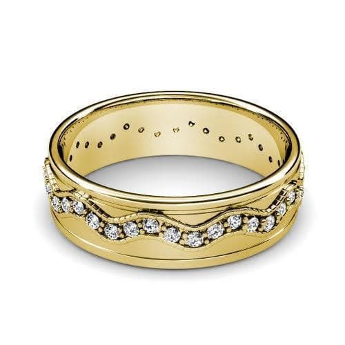1.00 CT Round Cut Natural Diamonds - Wedding Band