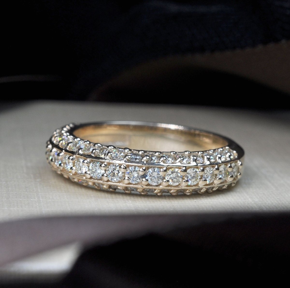 1.00 CT Round Cut Natural Diamonds - Wedding Band
