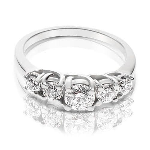 1.00 CT Round Cut Diamonds - Wedding Band - Primestyle.com