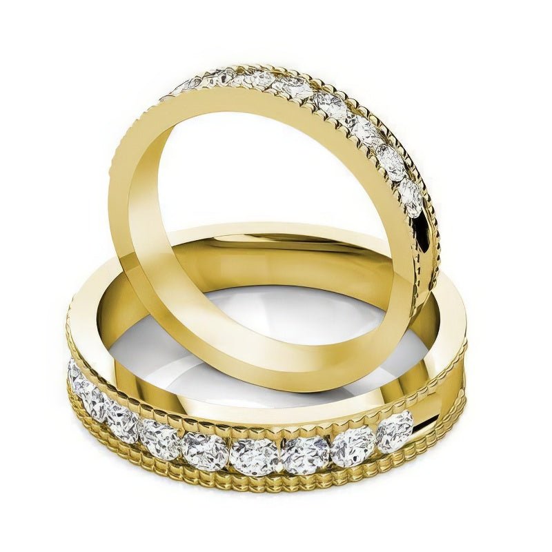 1.00 CT Round Cut Natural Diamonds - Wedding Sets