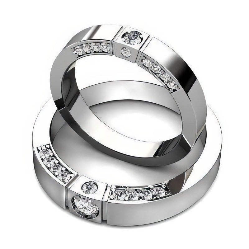 1.00 CT Round Cut Natural Diamonds - Wedding Sets