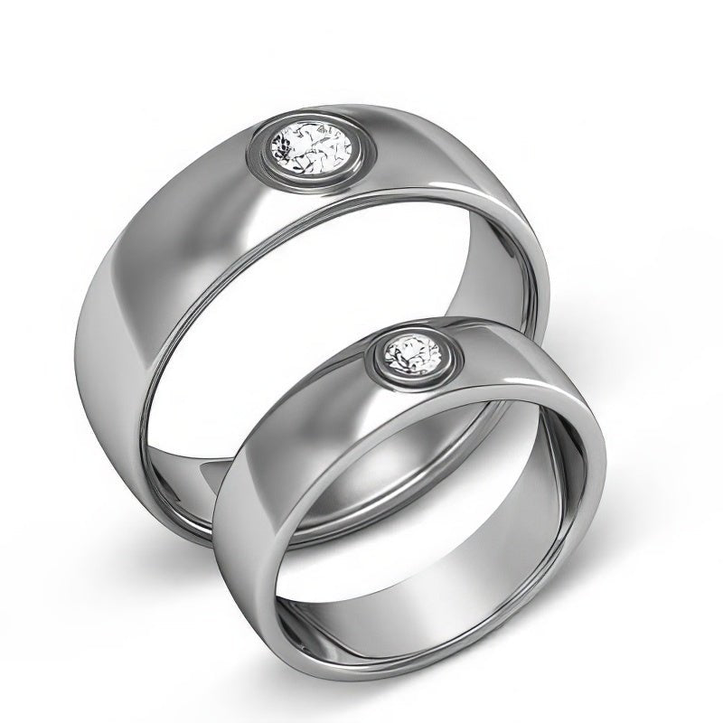 1.00 CT Round Cut Natural Diamonds - Wedding Sets