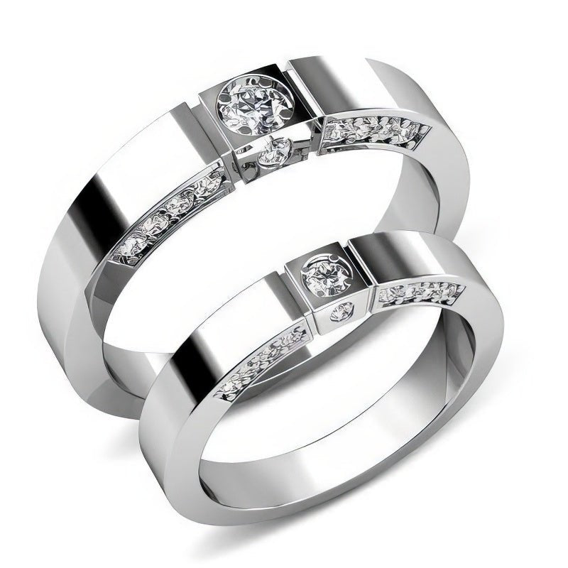 1.00 CT Round Cut Diamonds - Wedding Set - Primestyle.com