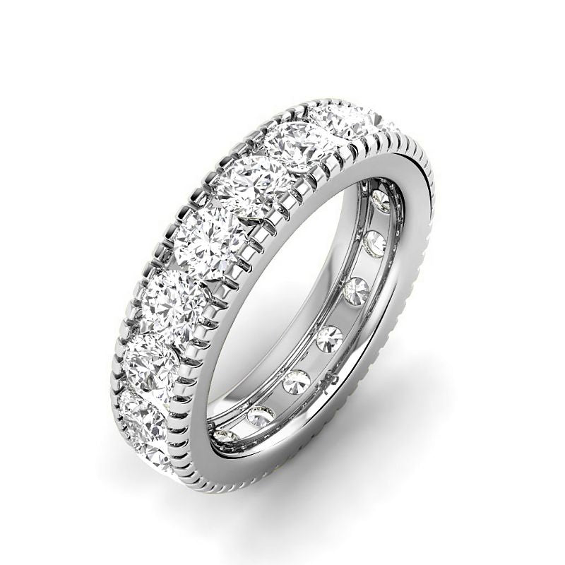 1.00 CT Round Cut Diamonds - Eternity Rings