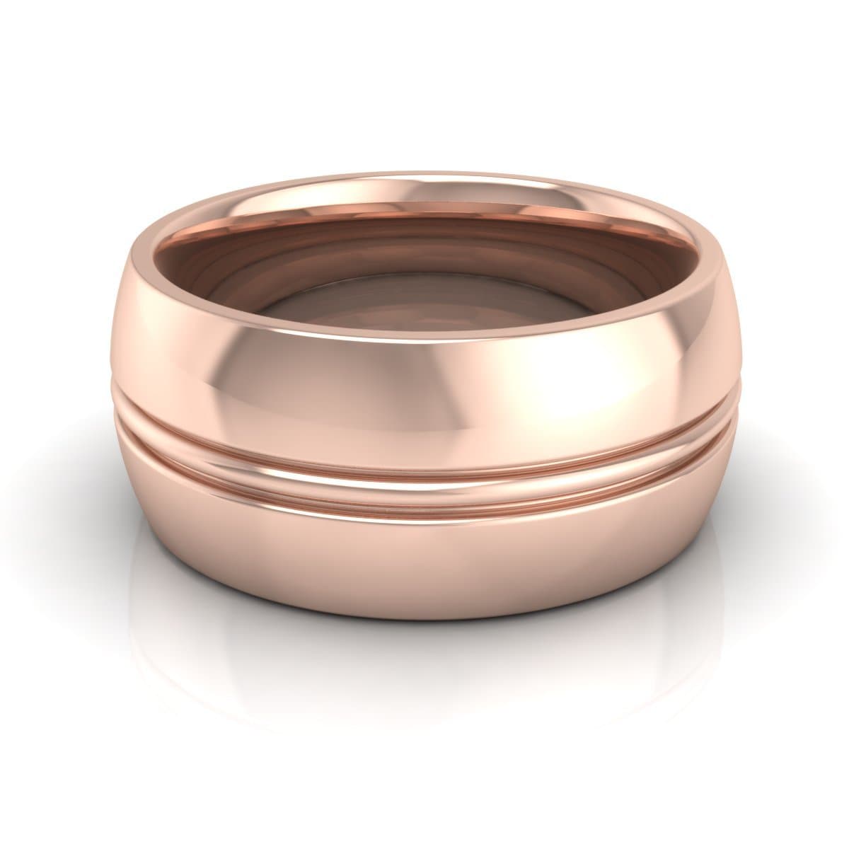 10.0 mm Plain Wedding Band in 14KT, 18KT & Platinum