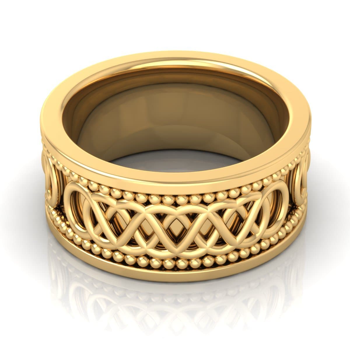 10.0 mm Plain Wedding Band in 14KT, 18KT & Platinum