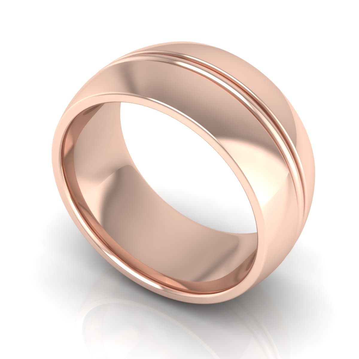 10.0 mm Plain Wedding Band in 14KT, 18KT & Platinum