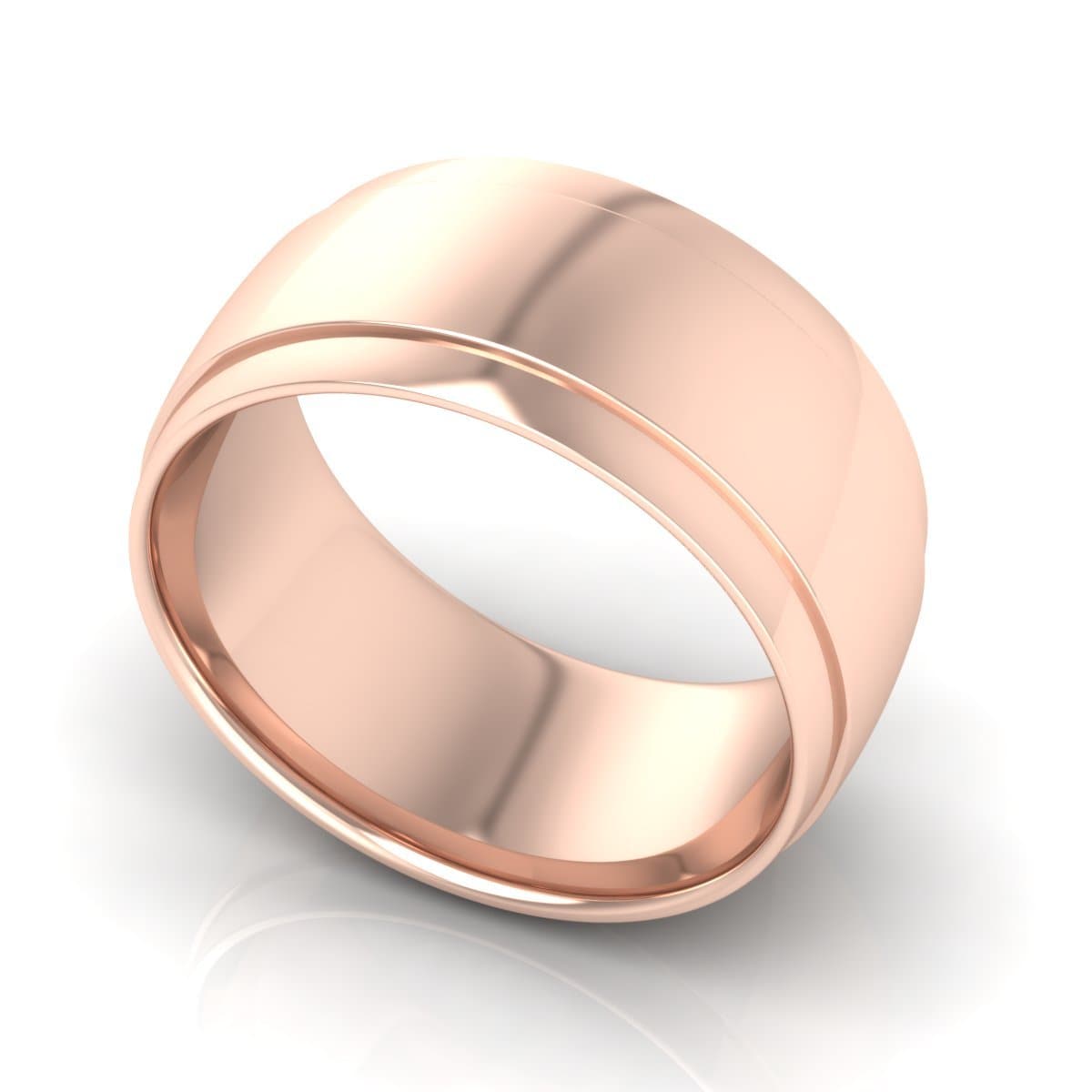 10.0 mm Plain Wedding Band in 14KT, 18KT & Platinum - Primestyle.com