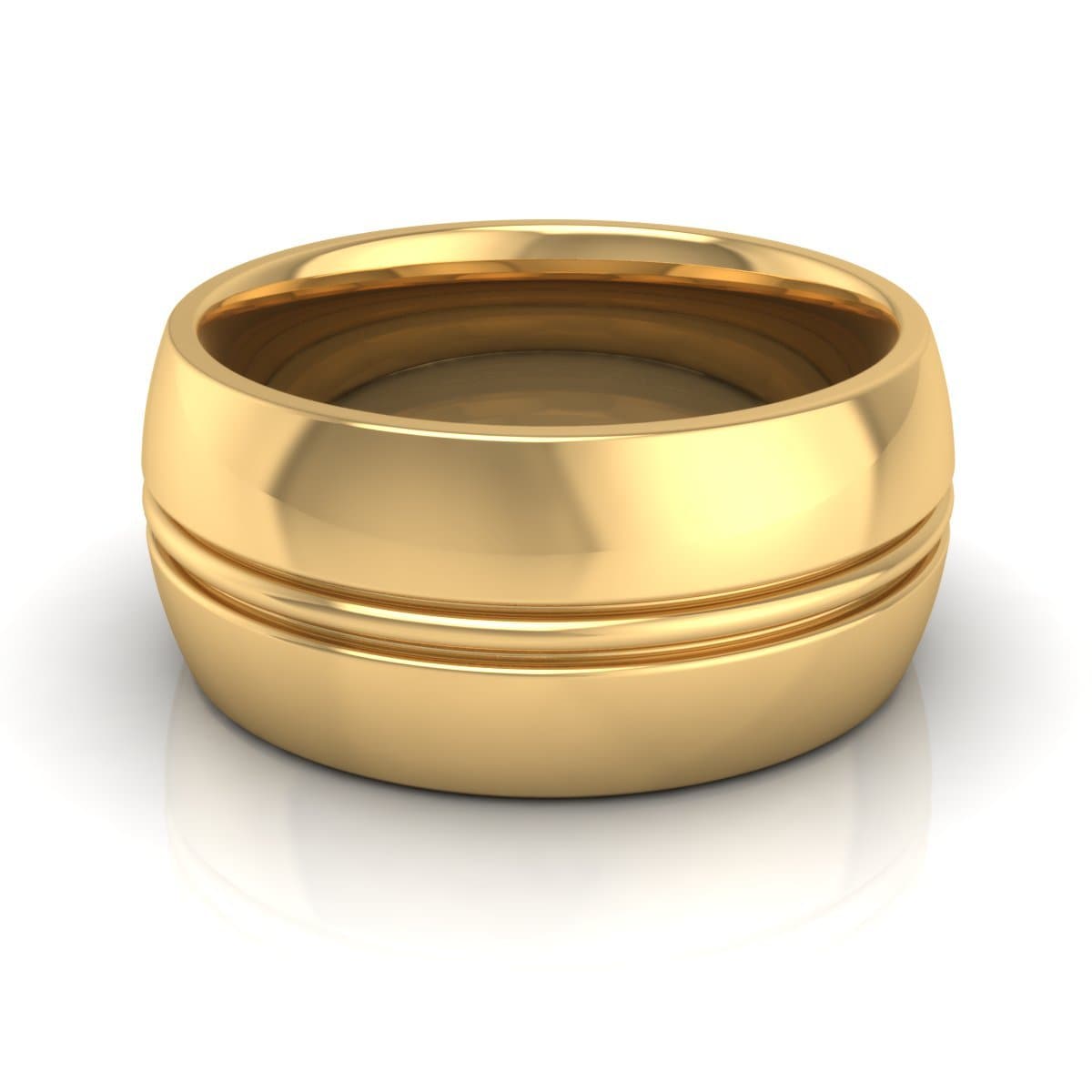 10.0 mm Plain Wedding Band in 14KT, 18KT & Platinum