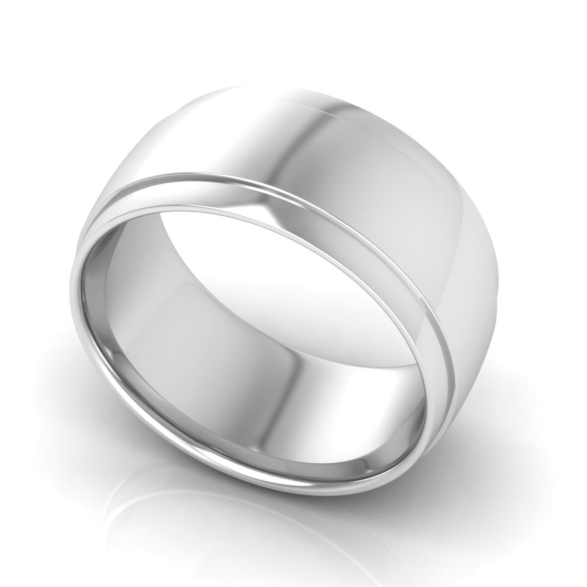 10.0 mm Plain Wedding Band in 14KT, 18KT & Platinum