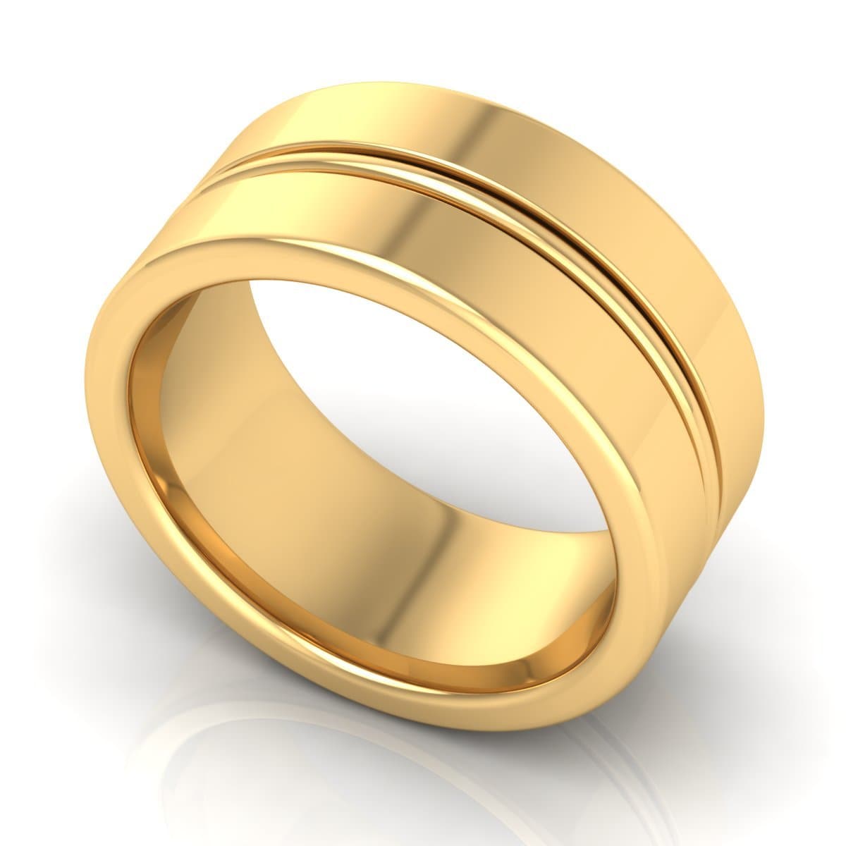 10.0 mm Plain Wedding Band in 14KT, 18KT & Platinum