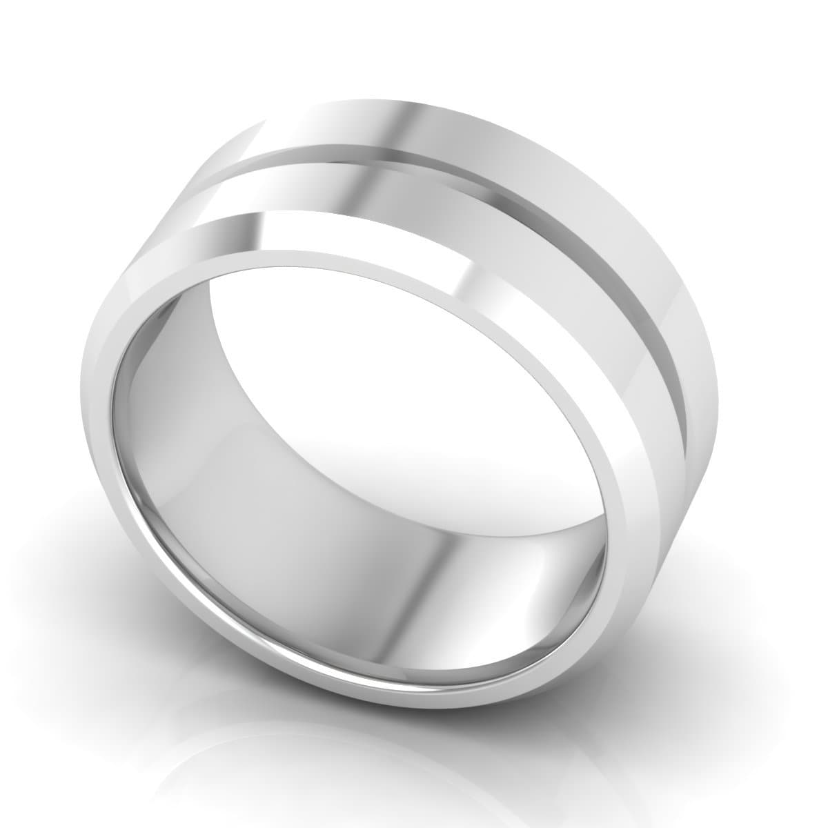 10.0 mm Plain Wedding Band in 14KT, 18KT & Platinum