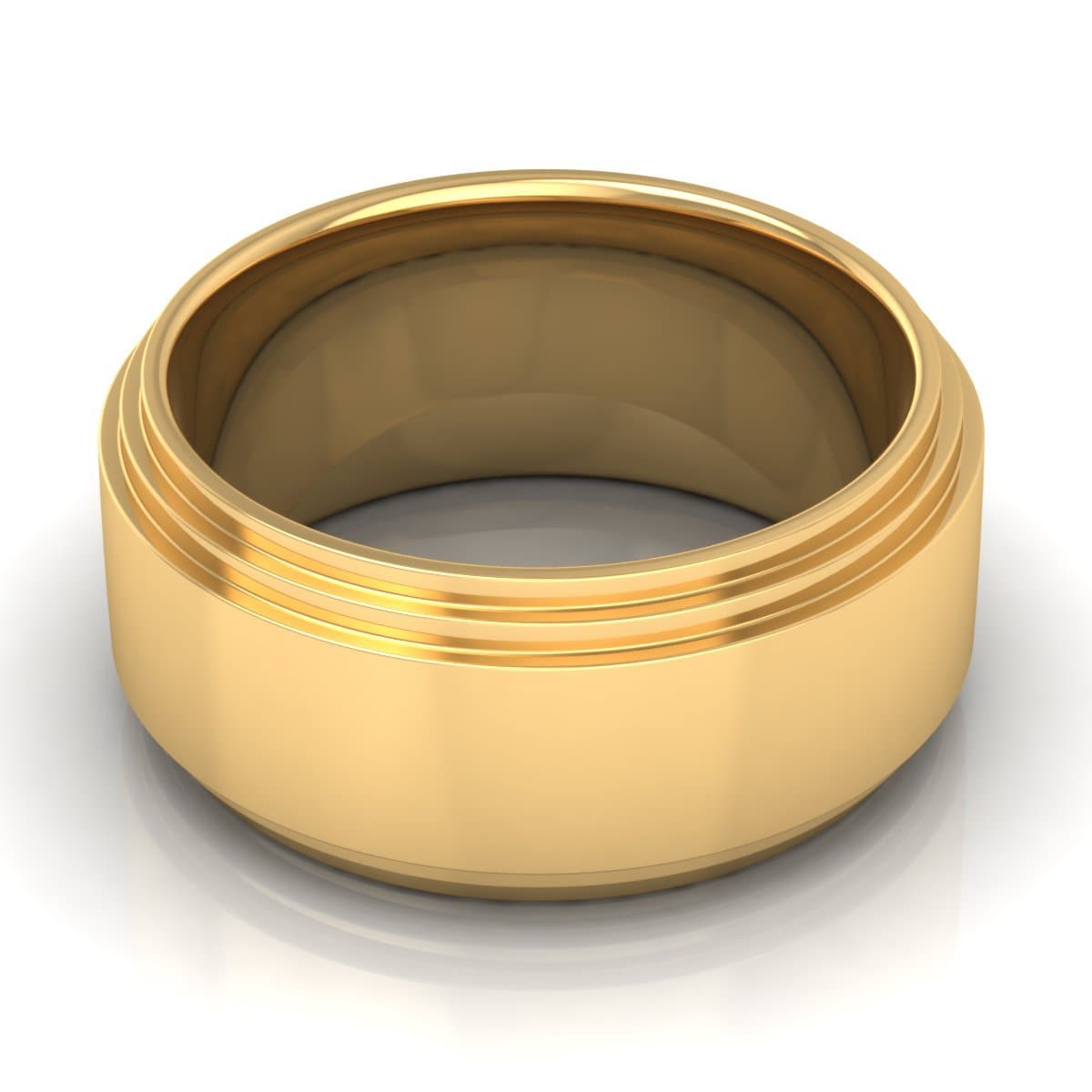 10.0 mm Plain Wedding Band in 14KT, 18KT & Platinum