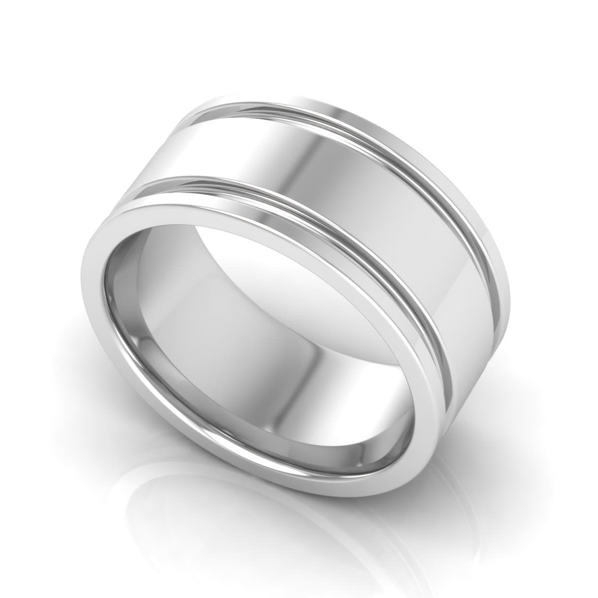 10.0 mm Plain Wedding Band in 14KT, 18KT & Platinum - Primestyle.com