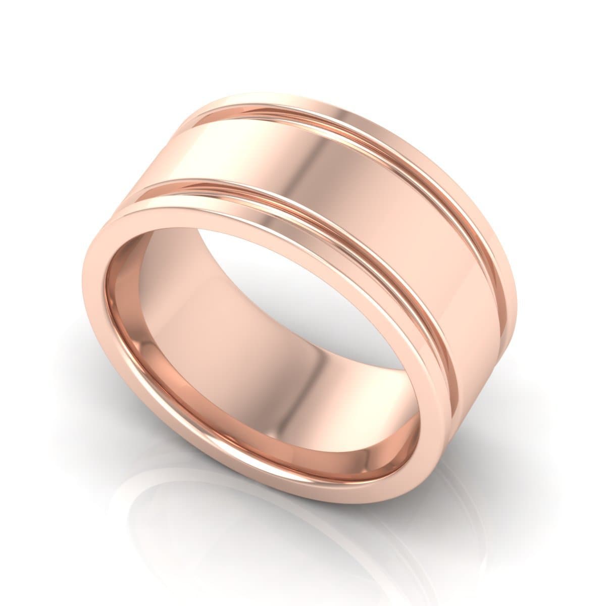 10.0 mm Plain Wedding Band in 14KT, 18KT & Platinum - Primestyle.com