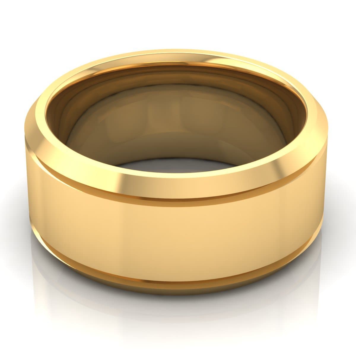 10.0 mm Plain Wedding Band in 14KT, 18KT & Platinum