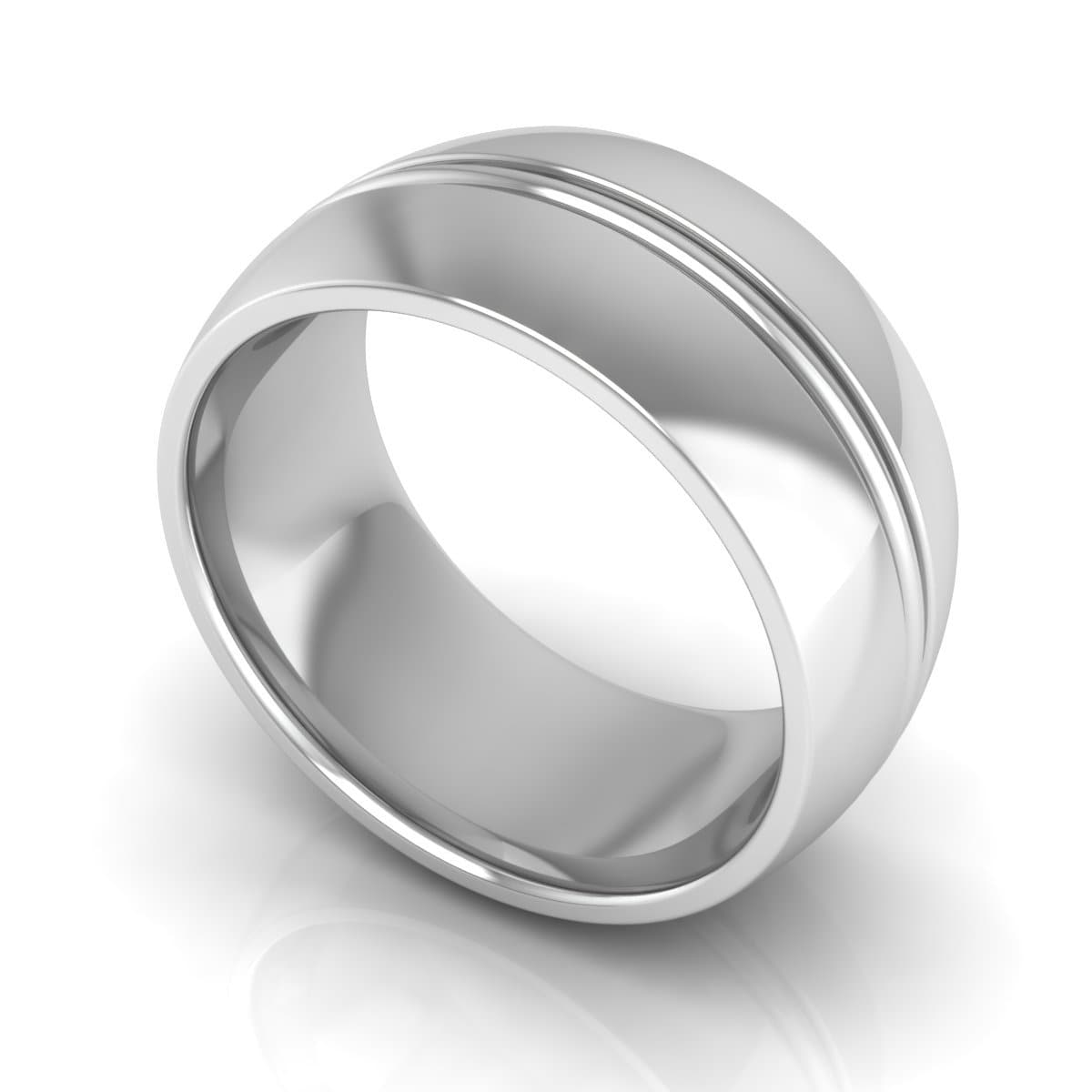 10.0 mm Plain Wedding Band in 14KT, 18KT & Platinum