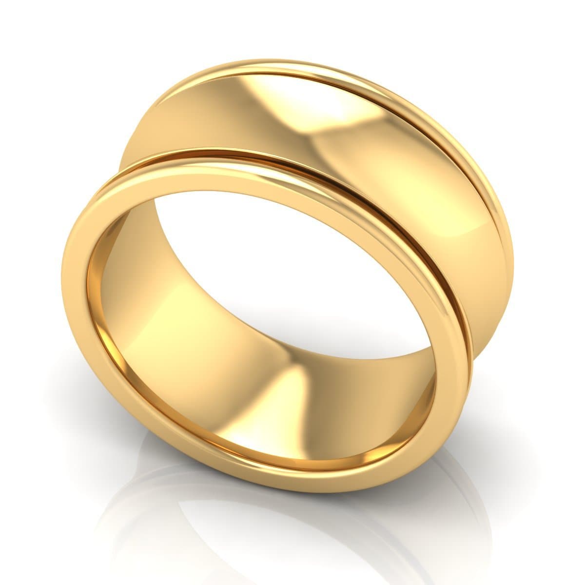 10.0 mm Plain Wedding Band in 14KT, 18KT & Platinum - Primestyle.com