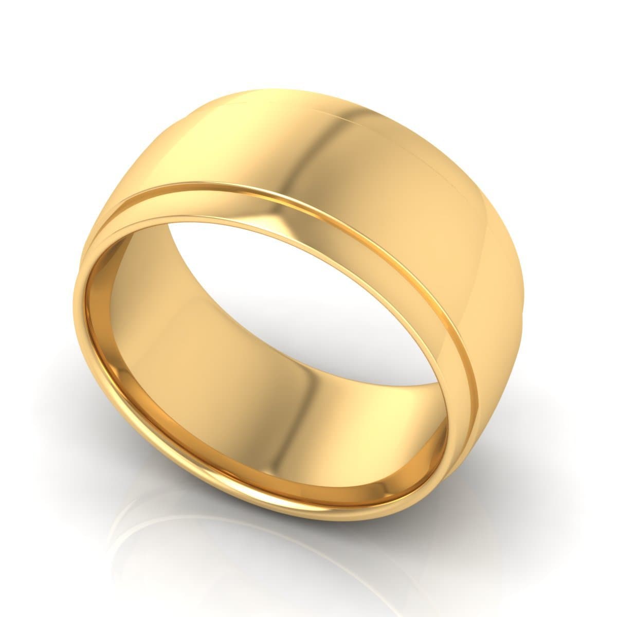 10.0 mm Plain Wedding Band in 14KT, 18KT & Platinum - Primestyle.com