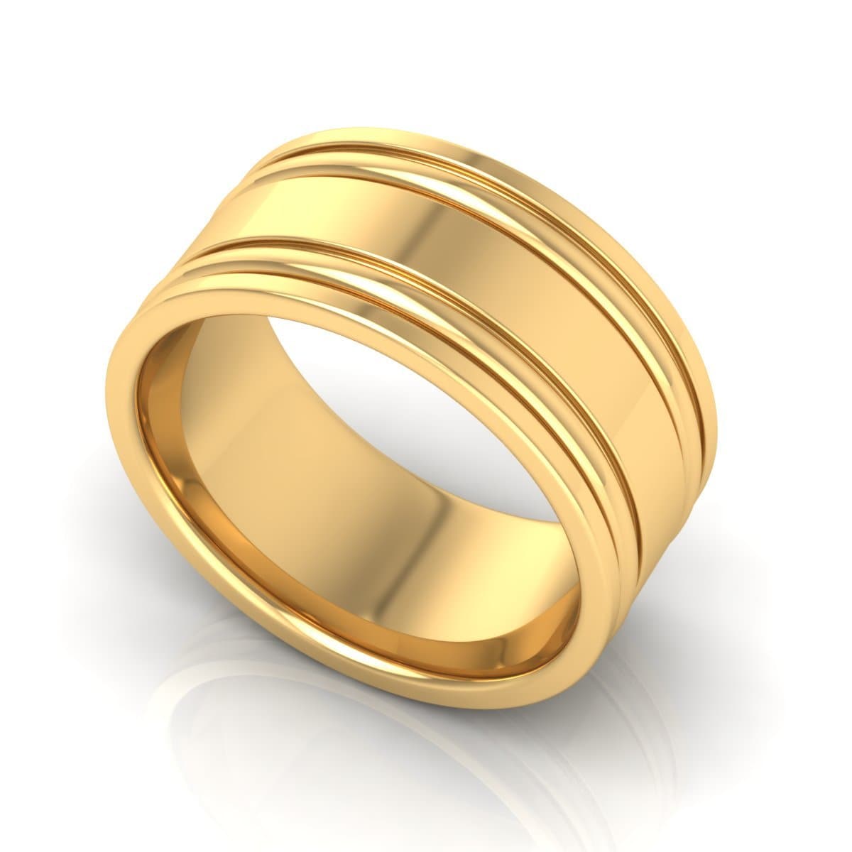 10.0 mm Plain Wedding Band in 14KT, 18KT & Platinum