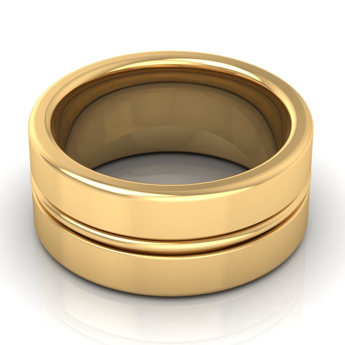 10.0 mm Plain Wedding Band in 14KT, 18KT & Platinum - Primestyle.com