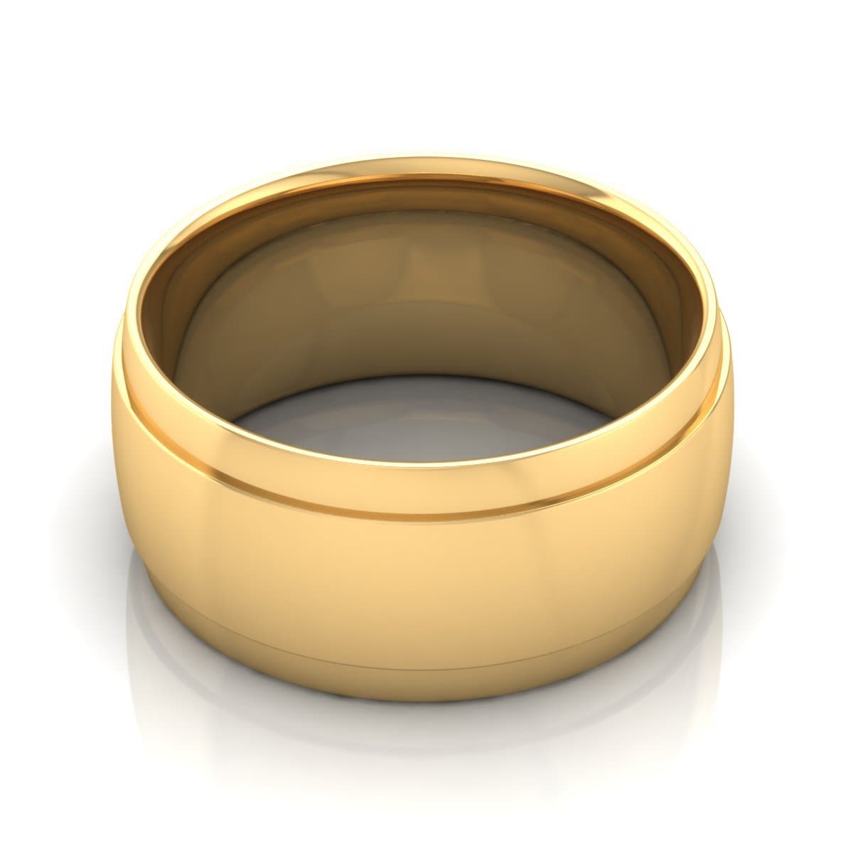 10.0 mm Plain Wedding Band in 14KT, 18KT & Platinum - Primestyle.com