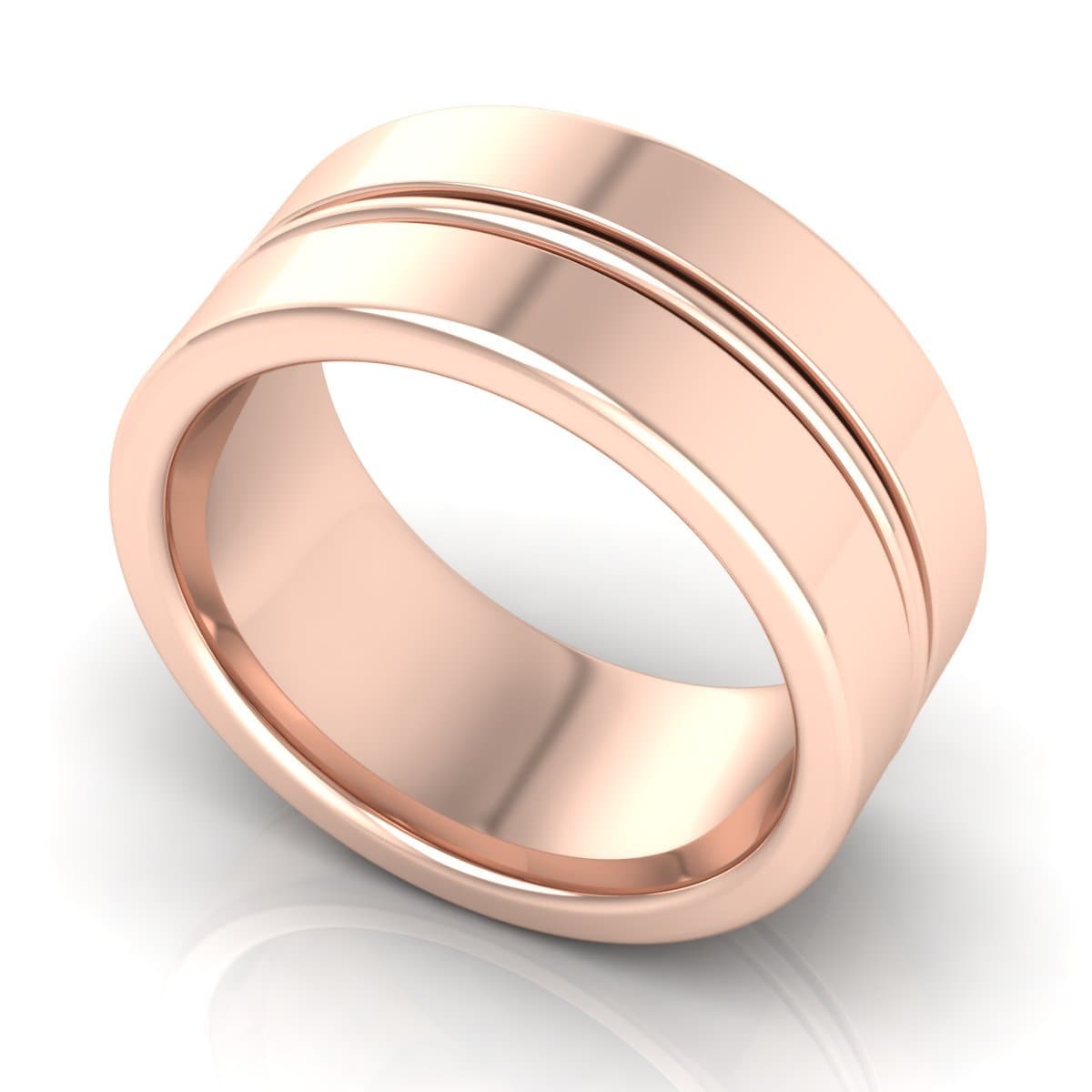 10.0 mm Plain Wedding Band in 14KT, 18KT & Platinum - Primestyle.com