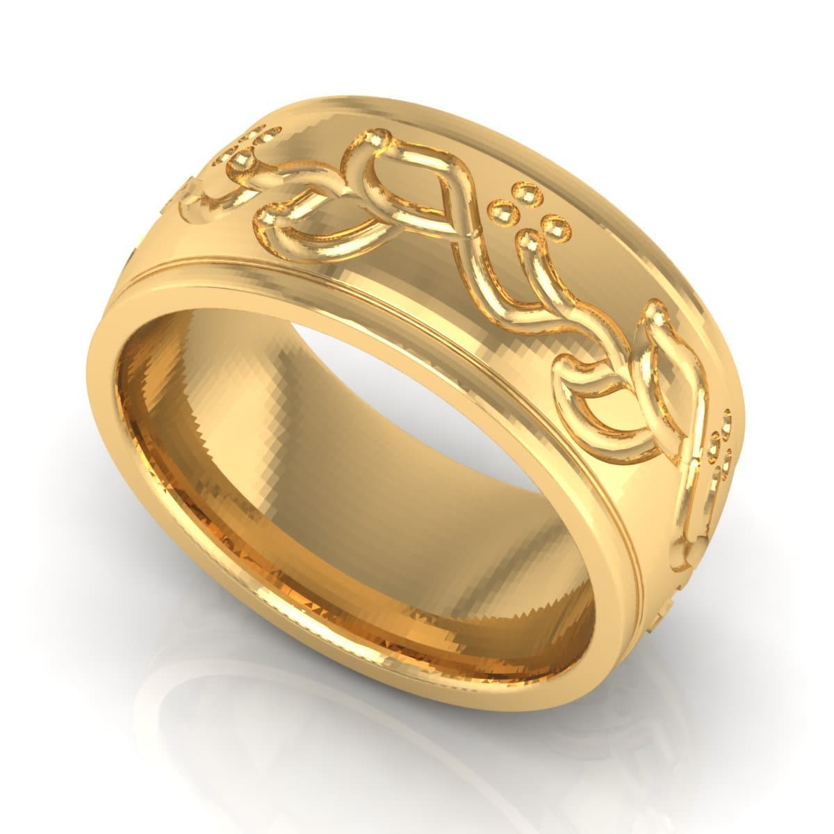 10.0 mm Plain Wedding Band in 14KT, 18KT & Platinum