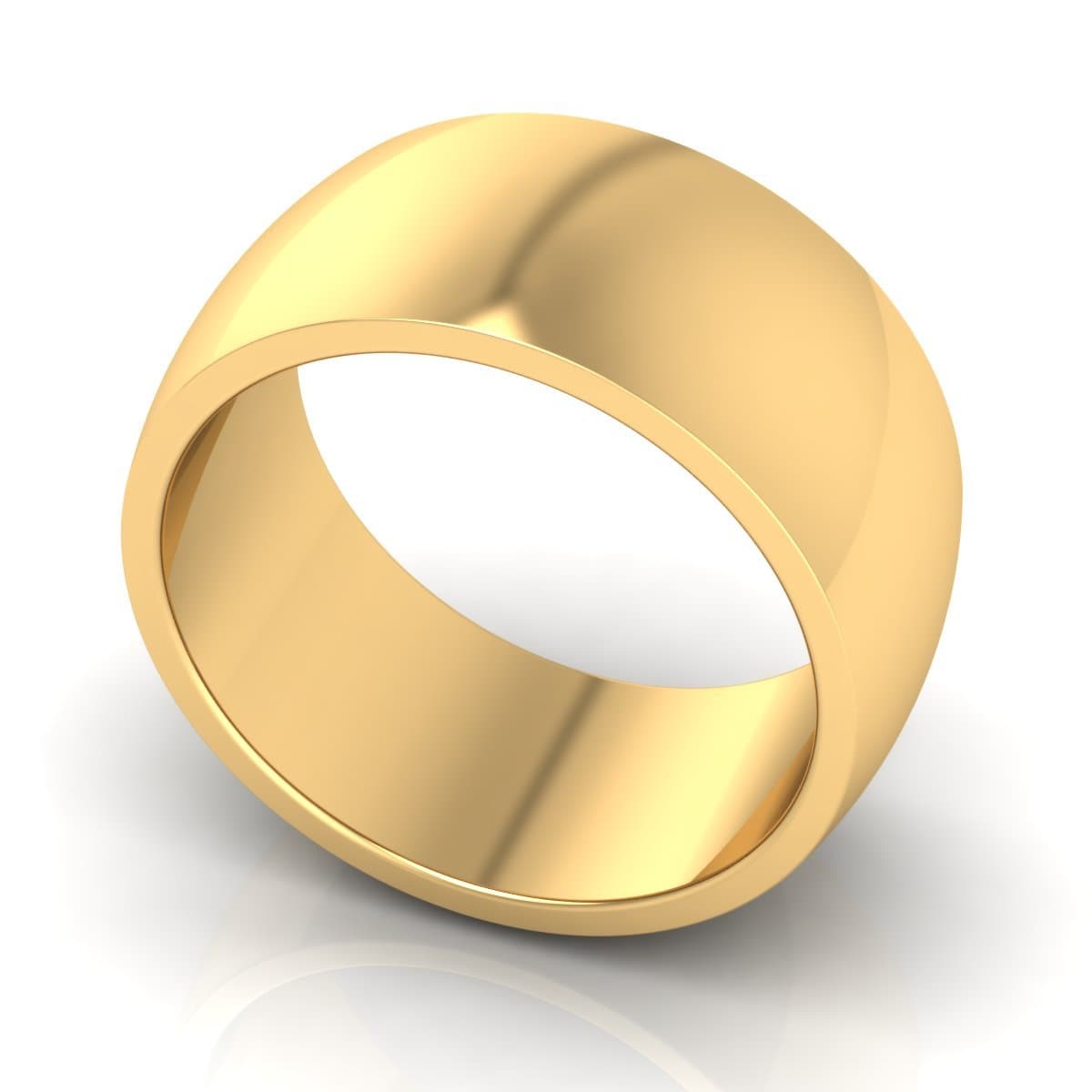 10.0 mm Plain Wedding Band in 14KT, 18KT & Platinum - Primestyle.com