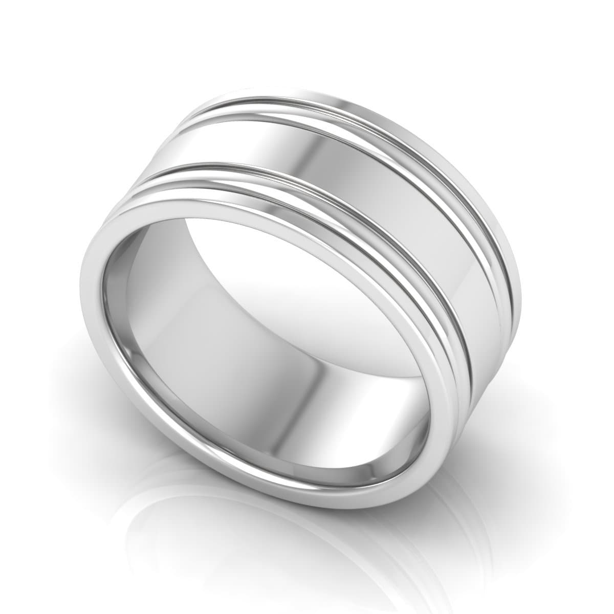 10.0 mm Plain Wedding Band in 14KT, 18KT & Platinum