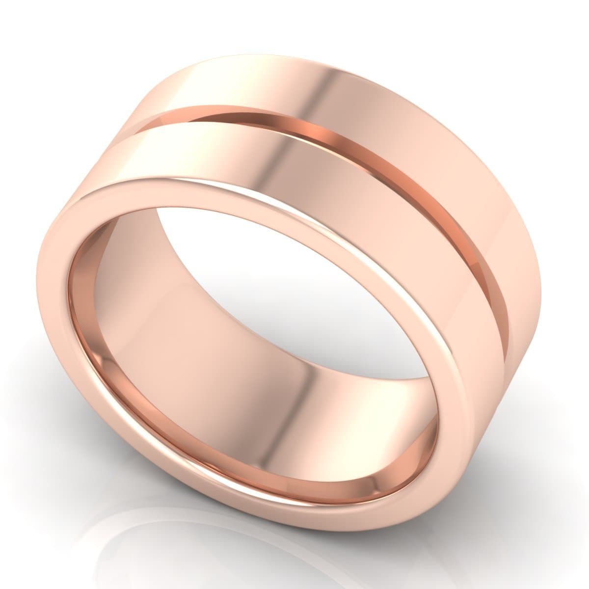 10.0 mm Plain Wedding Band in 14KT, 18KT & Platinum