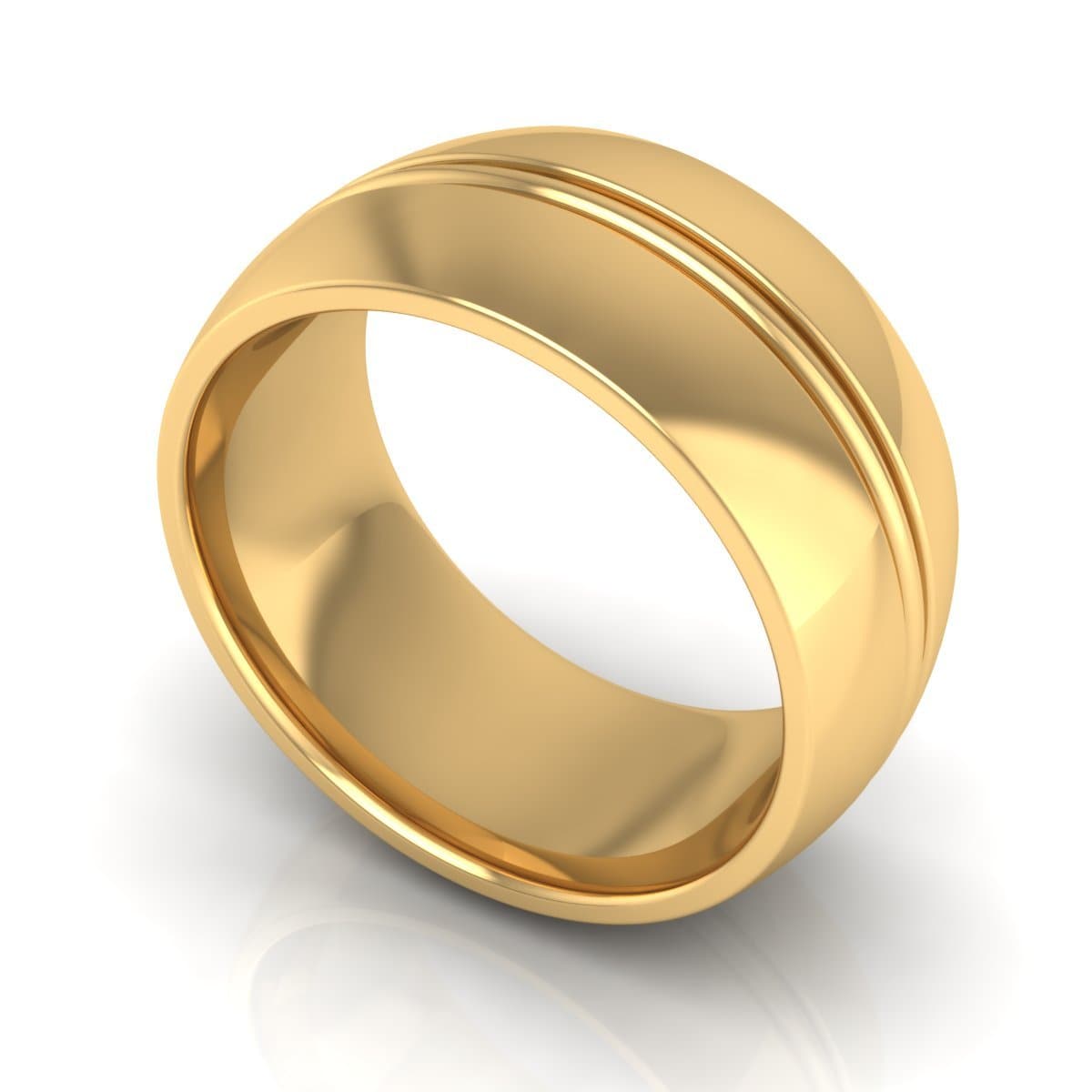 10.0 mm Plain Wedding Band in 14KT, 18KT & Platinum