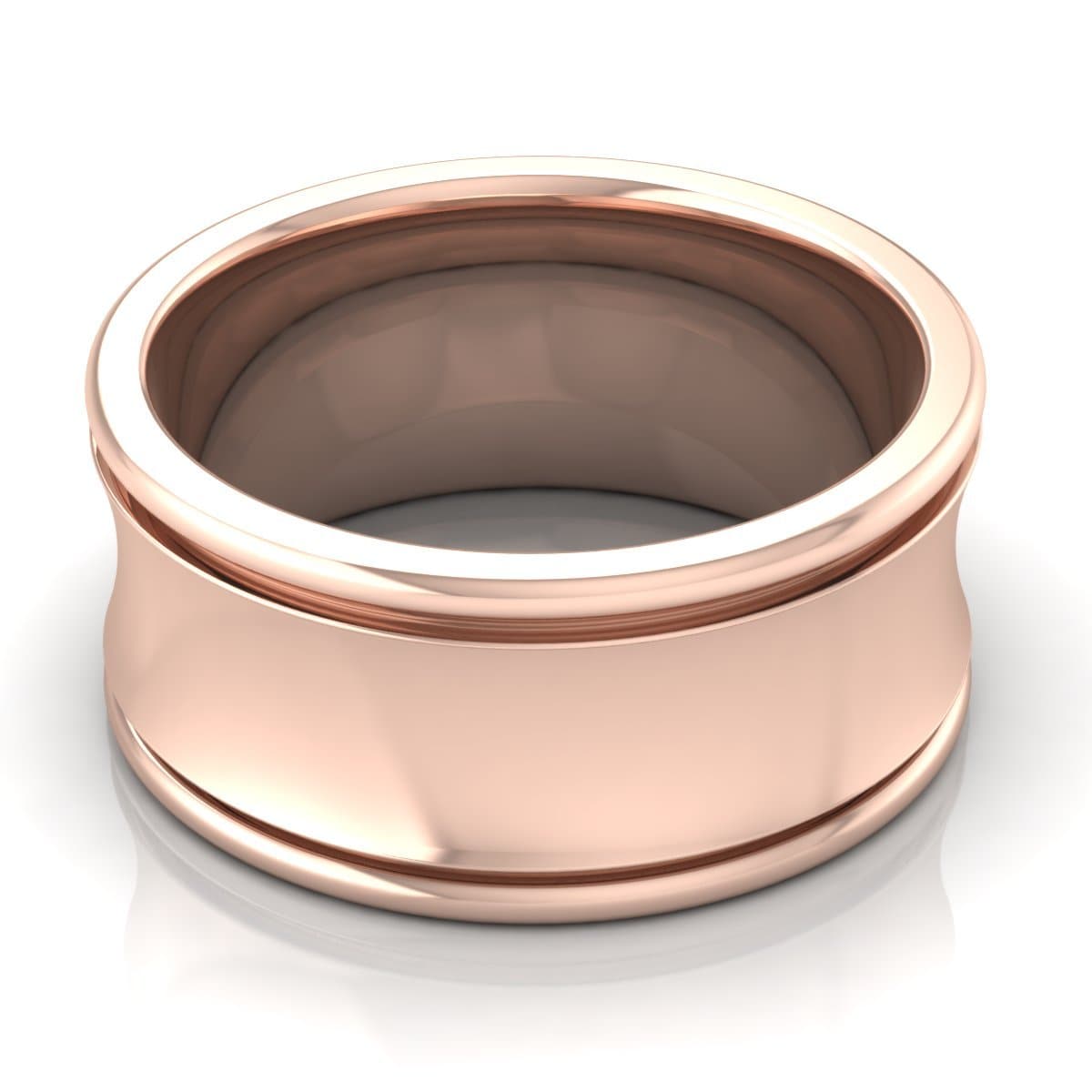 10.0 mm Plain Wedding Band in 14KT, 18KT & Platinum