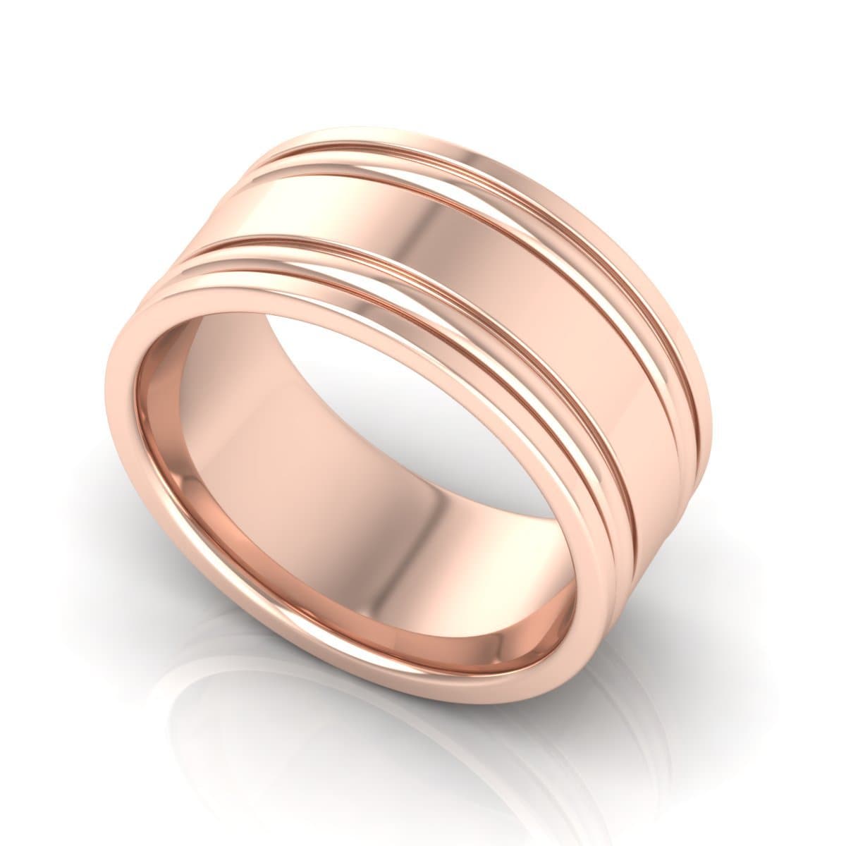 10.0 mm Plain Wedding Band in 14KT, 18KT & Platinum