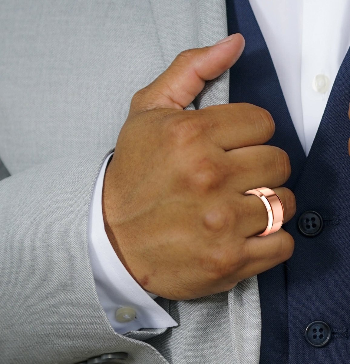 10.0 mm Plain Wedding Band in 14KT, 18KT & Platinum - Primestyle.com