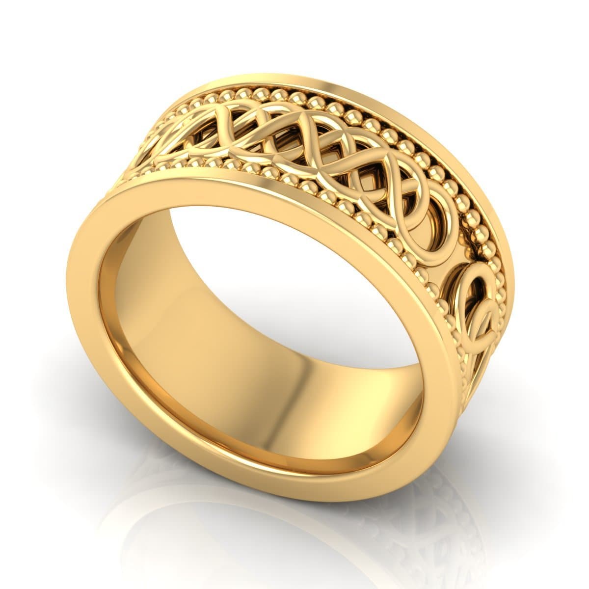 10.0 mm Plain Wedding Band in 14KT, 18KT & Platinum - Primestyle.com