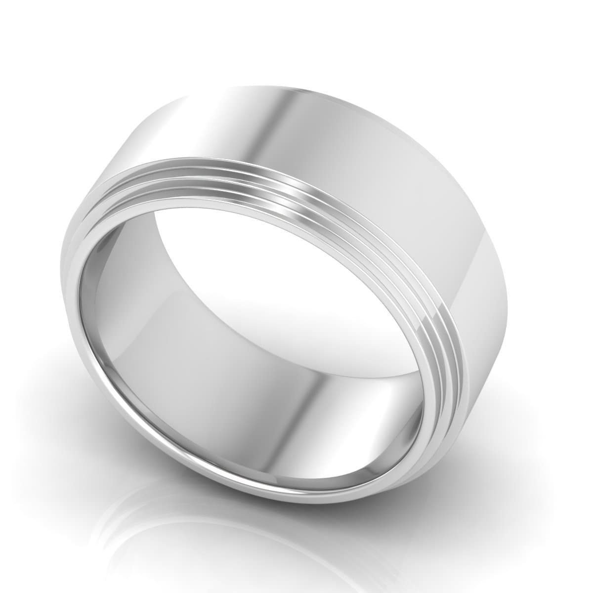 10.0 mm Plain Wedding Band in 14KT, 18KT & Platinum