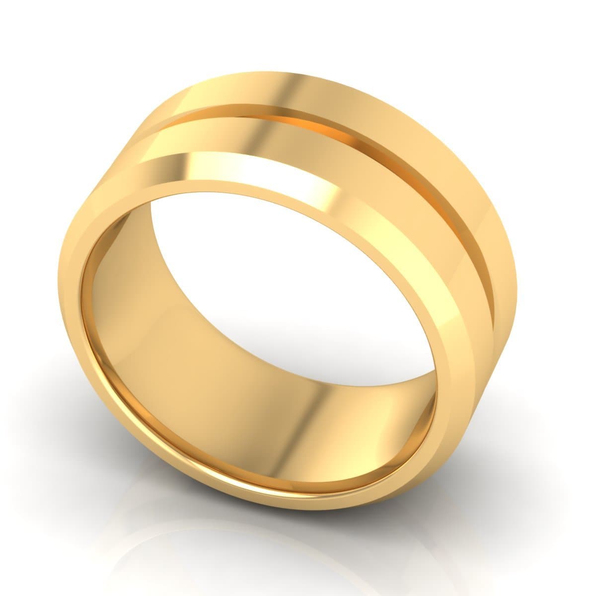 10.0 mm Plain Wedding Band in 14KT, 18KT & Platinum - Primestyle.com