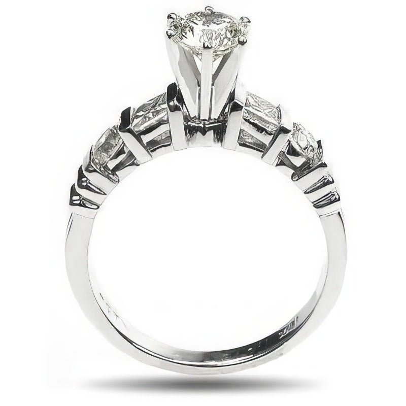 1.05-2.20 CT Round & Princess Cut Diamonds - Engagement Ring - Primestyle.com