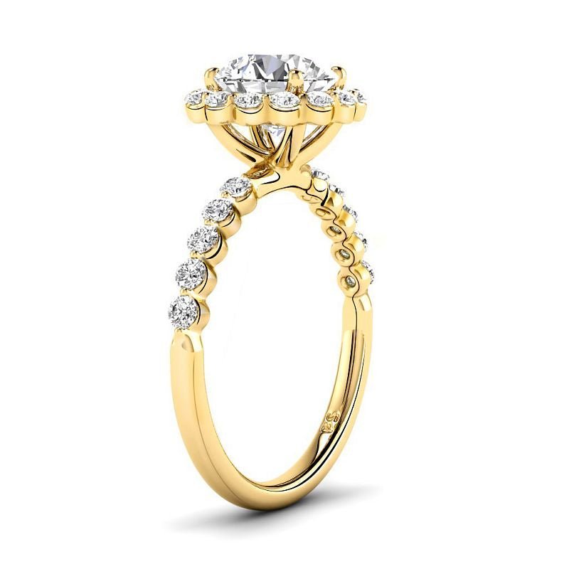 1.05 - 3.55 CT Round Cut Lab Grown Diamonds - Engagement Ring - Primestyle.com