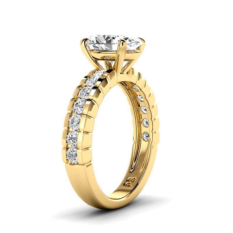 1.05-6.55 CT Oval & Round Cut Diamonds - Engagement Ring