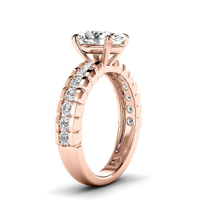 1.05-6.55 CT Oval & Round Cut Diamonds - Engagement Ring