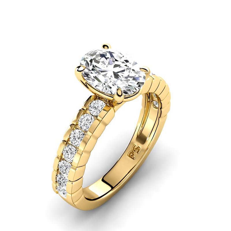 1.05-3.55 CT Round & Oval Cut Lab Grown Diamonds - Engagement Ring - Primestyle.com