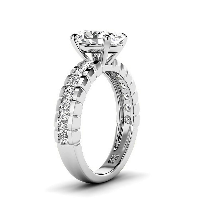 1.05-3.55 CT Round & Oval Cut Lab Grown Diamonds - Engagement Ring - Primestyle.com